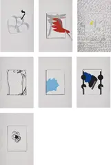 A Drawing Book by Richard Tuttle, 1983, The complete set of seven screenprints in colours, on thick card, the full sheets, sold Jan 2018