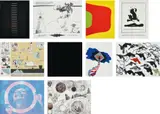 Various Artists, New York International, 1966, The complete set of 10 prints, including seven screenprints, two lithographs, and one offset lithograph with objects in various media, on various materials, the full sheets, with accompanying text, title page and justification, the sheets loose (as issued) contained in the original blue canvas case with red and white stripes on the sides