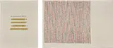 Mel Bochner, On/Over/Under ; and Range, 1979, Two screenprints in colours, on Japanese laid paper, with full margins