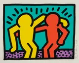 Keith Haring, Best Buddies , from Pop Shop I, 1987, Screenprint in colours, on Coventry rag paper, with full margins