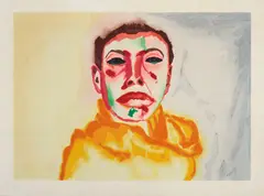 I by Francesco Clemente, 1982, Woodcut in colours, on Kozo paper, with full margins, sold Jan 2018