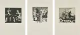 Paula Rego, Polly Put the Kettle On ; Hickety, Pickety ; and Sing a Song of Sixpence II , from Nursery Rhymes, 1989, Three etching and aquatints, on wove paper, with full margins