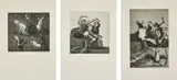 Paula Rego, Who Killed Cock Robin? I ; Little Miss Muffet III ; and Untitled , from Nursery Rhymes, 1989, Three etching and aquatints, on wove paper, with full margins