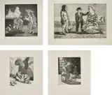 Paula Rego, Night Stories ; Good Morning ; Andromeda ; and Wild Duck, 1987; 1988; and 1990, Four etchings, three with aquatint, on Arches or Somerset paper, with full margins