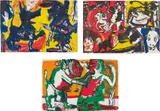 Paula Rego, Dr Dog ; Dr Cat ; and Lessons, 1982, Three lithographs in colours, on wove paper, the full sheets