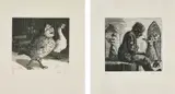 Paula Rego, Goosey, Goosey Gander ; and Old King Cole , from Nursery Rhymes, 1989, Two etching and aquatints, on wove paper, with full margins
