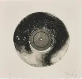 William Kentridge, Living Language (Cat), 1999, Drypoint, printed from a vinyl gramophone record, on Fabriano Rosapina Avorio paper, with full margins