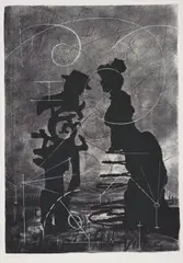 William Kentridge, Studio Portrait, 2004, Screenprint in colours, on Arches paper, with full margins