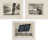 William Kentridge, La Cosecha ; and Jug , from Mrs. Beaton's Household Management ; and Self Help
