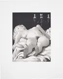 John Currin, Nude on a Table, 2002, Etching and aquatint, on handmade Kochi NB paper, with full margins