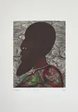Chris Ofili, Regal, 2004, Lithograph in colours, with screenprint in luminous ink, on Colorplan paper, with full margins