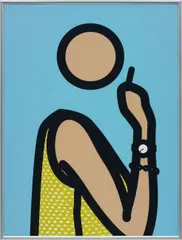 Ruth with Cigarette 2 by Julian Opie, 2005-2006, Lambda print in colours on Fujicolor digital archival paper, matt-sealed and dry-mounted to Dibond, the full sheet, sold Jan 2018