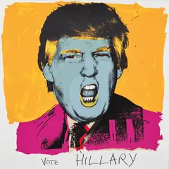 Vote Hillary by Deborah Kass, 2016, Screenprint in colours, on Stonehenge paper, with full margins, sold Jan 2018