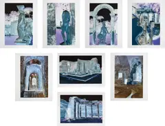 Akim Monet, Domus Adriani (Hadrian's Alexandrian Gardens), 2007, The complete set of eight pigment prints in colours, on Photorag Cotton Watercolour paper, with full margins, with colophon, title and text pages, the sheets loose (as issued), contained in the original brown fabric-covered portfolio with printed title
