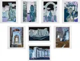 Akim Monet, Domus Adriani (Hadrian's Alexandrian Gardens), 2007, The complete set of eight pigment prints in colours, on Photorag Cotton Watercolour paper, with full margins, with colophon, title and text pages, the sheets loose (as issued), contained in the original brown fabric-covered portfolio with printed title