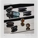 Dark Black Heaven (Nite Time) by Damien Hirst, 2012, Inkjet print in colours with glaze and foilblock, on Hahnemühle photo rag ultra smooth paper, with full margins, sold Jan 2018