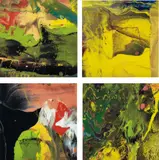 Flow (P4) ; Flow (P5) ; Flow (P6) ; and Flow (P7) by Gerhard Richter, 2013/2014, Four chromogenic prints, each flush-mounted to aluminium with metal strainer on the reverse (as issued), sold Jan 2018