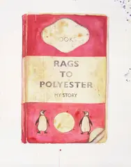 Rags to Polyester by Harland Miller, 2014, Giclée print in colours, on German etching paper, the full sheet, sold Jan 2018