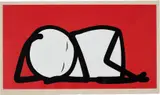 Stik, Sleeping Baby, 2015, Screenprint in colours, on grey Somerset paper, with full margins
