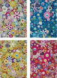 An Homage to Yves Klein Multicolor B ; An Homage to IKB 1957 B ; An Homage to Monogold 1960 B ; and An Homage to Monopink 1060 B by Takashi Murakami, 2012, Four offset lithographs in colours, on smooth wove paper, the full sheets, sold Jan 2018