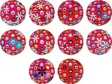Flowerball (3D) – Turn Red!; Flowerball (3D) – Papyrus; Flowerball (3D) – Red, Pink, Blue; Hey! You! Do You Feel What I Feel?; Flowerball (3D) – Blue, Red; Comprehending the 51st Dimension; Letter to Picasso; Groping for the Truth; There is Nothing Eternal in this World. That is Why You are Beautiful; and Flowerball (3D) – Red Ball by Takashi Murakami, 2013-2014, Ten offset lithographs in colours, on smooth wove paper, the full sheets, sold Jan 2018