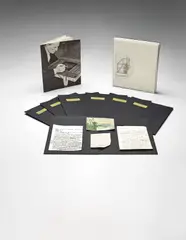 À L'Infinitif (The White Box) by Marcel Duchamp, 1967, Screenprint on vinyl mounted to Plexiglas (as issued) with 79 facsimile notes contained in seven black paper folders, wi, sold Jun 2018