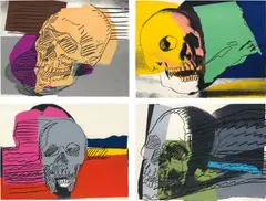 Skulls by Andy Warhol, 1976, The complete set of four screenprints in colours, on Strathmore Bristol paper, the full sheets, offered Jun 2018