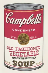 Old Fashioned Vegetable, from Campbell's Soup II by Andy Warhol, 1969, Screenprint in colours, on wove paper, with full margins, sold Jun 2018