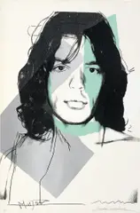 Andy Warhol, Mick Jagger, 1975, Screenprint in colours, on Arches Aquarelle (Rough) paper, the full sheet