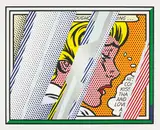 Roy Lichtenstein, Reflections on Girl, from Reflections Series, 1990, Lithograph, screenprint and relief in colours with metallized PVC collage and embossing, on Somerset paper, with full margins