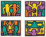 Keith Haring, Pop Shop I, 1987, The complete set of four screenprints in colours, on wove paper, with full margins