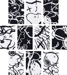 Man's Best Friend by Kaws, 2016, The complete set of 10 screenprints in black and white, on Saunders Waterford High White paper, the full sheets, with ti, offered Jun 2018