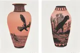Archaeopteryx Lithographica; and Dilophosaurus Wetherilli by Jonas Wood, 2015, Two lithographs in colours, on Barcham Green Boxley De Wint Eggshell paper, with full margins, sold Jun 2018