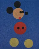 Mickey (Blue Glitter) by Damien Hirst, 2016, Screenprint in colours with glitter, on wove paper, the full sheet, sold Jun 2018