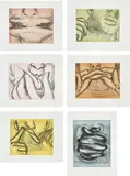 Bruce Nauman, Soft Ground Etching Series, 2007, The complete series of six soft-ground etchings, on Somerset paper, with full margins