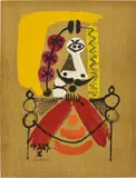 Portrait imaginaire (Imaginary Portraits): one plate by Pablo Picasso, 1969, Offset lithograph in colours, on Arches paper, the full sheet, sold Jun 2018