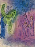 Arrivée de Dionysophane (The Arrival of Dionysophanes), pl. 37, from Daphnis and Chloé by Marc Chagall, 1961, Lithograph in colours, on Arches paper, the full sheet, sold Jun 2018