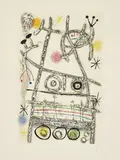 Joan Miró, Les Forestiers (gris) (The Foresters - Grey), 1958, Aquatint in colours, on BFK Rives paper, with full margins
