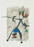 Joan Miró, Per Alberti, per La Spagna (For Alberti, For Spain): one plate, 1975, Etching and aquatint in colours, on Fabriano paper, with full margins