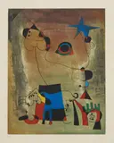 Joan Miró, Le Chien bleu (The Blue Dog), 1958-59, Etching and aquatint in colours, on BFK Rives paper, with full margins