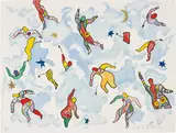 Niki de Saint Phalle, Sky Dance, 2000-01, Lithograph in colours with collaged glitter stars, on wove paper, the full sheet