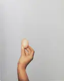 Michelangelo Pistoletto, Uovo (Egg), Screenprint in colours, on mirror-polished stainless steel with metal strainer on the reverse