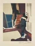 Triptych (after the centre panel of In Memory of George Dyer, 1971) by Francis Bacon, 1976, Offset lithograph in colours, on Arches paper, with full margins, sold Jun 2018