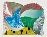David Hockney, Gorge d'Incre, from Some More New Prints, 1993, Lithograph and screenprint in colours, on Arches 88 paper, with full margins