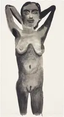 Purple Pose by Marlene Dumas, 1999, Lithograph in colours, on Arches paper, the full sheet, sold Jun 2018