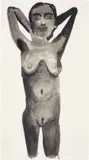 Marlene Dumas, Purple Pose, 1999, Lithograph in colours, on Arches paper, the full sheet