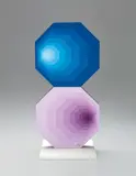 Okto-duo by Victor Vasarely, 1988, Wood multiple hand-painted with acrylic in colours on both sides, on white-painted wooden base, sold Jun 2018