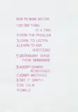 Peter Fischli and David Weiss, How to Work Better, 1991, Screenprint in orchid, on wove paper, with full margins