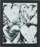 Jim Dine, Winter Windows on Chapel Street, 1982, Screenprint and carborundum in black and white, printed on four sheets of Arches paper, the full sheets