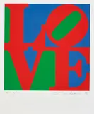 Robert Indiana, Book of Love: one plate, 1996, Screenprint in colours, on A.N.W. Crestwood Museum Edition paper, with full margins